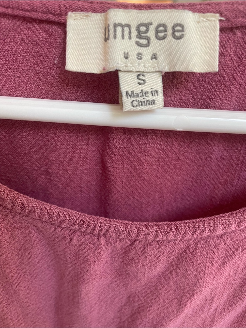 Umgee Mauve Linen Cotton Sleeveless Ruffle Hem Tunic Dress Small Blush Pink Boho - Picture 5 of 5